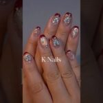 【cando赤フレンチ】夏と秋の狭間、デザイン迷ったらこれ❗️ #nails #ジェルネイル #asmrnails #nailart #ショートネイル #ネイル #セルフネイル#秋ネイル