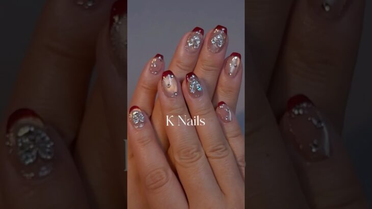 【cando赤フレンチ】夏と秋の狭間、デザイン迷ったらこれ❗️ #nails #ジェルネイル #asmrnails #nailart #ショートネイル #ネイル #セルフネイル#秋ネイル