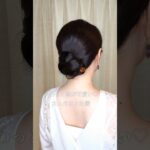 夏祭り上品シニヨンヘア🤍夏デートにおすすめ！簡単かんざしまとめ髪 #ヘアアレンジ #ヘアスタイル #まとめ髪 #ロングヘア