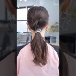 爆毛さんにおすすめ！爆毛ポニーーンカラー#簡単アレンジ #セルフアレンジ #hairstyle #hair #ミディアムヘア #髪型 #まとめ髪 #大人カジュアル #大人かわいい