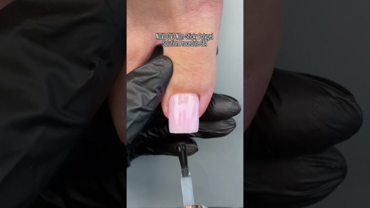 NOVO OVO polygel  Non-stick glueノンアド（非粘着）ハードポリジェル#nails #お花ネイル #nailart #pinknaildesigns