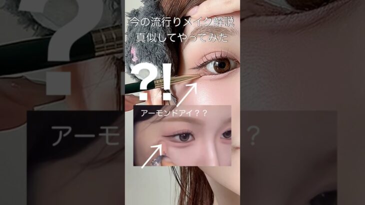 地雷ラインとアーモンドアイ❕👀流行りメイクやってみた❕