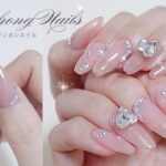 【定番ワンホンネイル💘】SHEINの激推カラー紹介｜時短でできるパーツの埋め込み方｜綺麗にみせるトップジェルの塗り方｜セルフネイル｜長さ出しネイル｜ネイルアート｜初心者おすすめネイル