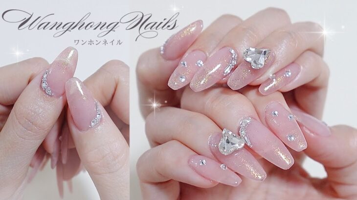 【定番ワンホンネイル💘】SHEINの激推カラー紹介｜時短でできるパーツの埋め込み方｜綺麗にみせるトップジェルの塗り方｜セルフネイル｜長さ出しネイル｜ネイルアート｜初心者おすすめネイル
