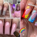 EASY COLORFUL SUMMER POLYGEL NAILS🌈 BEGINNER FRIENDLY NAIL ART & SUMMER NAIL DESIGN | Nail Tutorial
