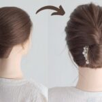 ポニーテールから作るシンプルで上品なまとめ髪 / Simple and Classy Updo from a Ponytail