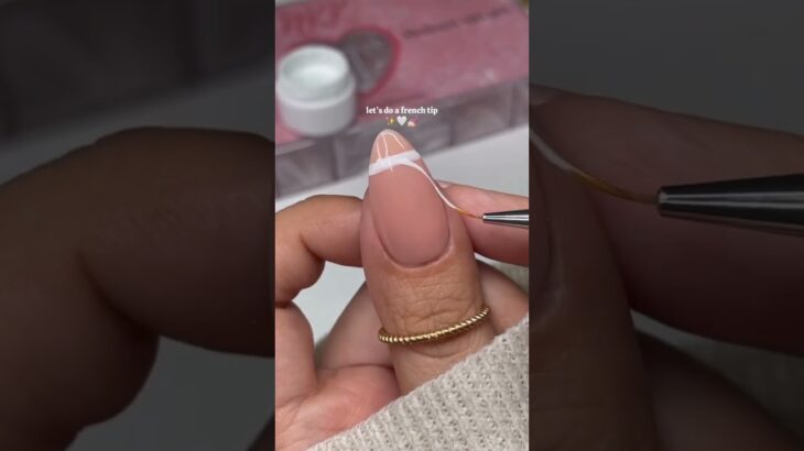 gel application for French design #nails #nailart #youtube #shorts #hype