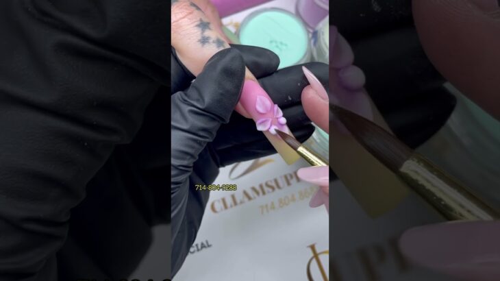 simple 3d flower design by christine #nails #nailgelart #nailart #naildesign