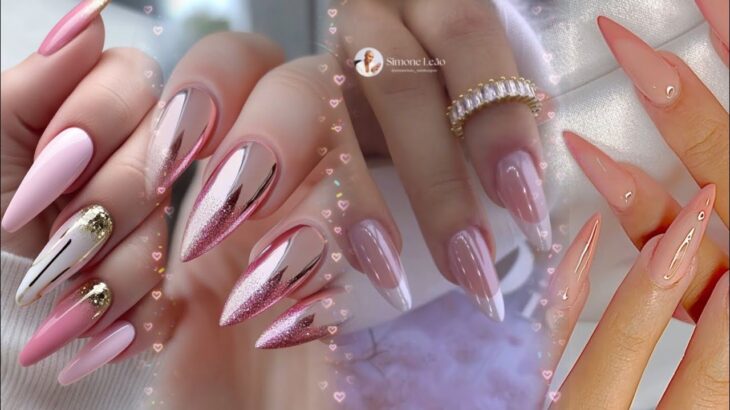 Classy Pink nail art 💅 #nails #nailart