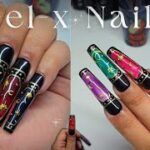 DIY Gel X Nails at Home | Encapsulated Coffin Nail Art Design Step by Step Tutorial 💅🧙‍♀️