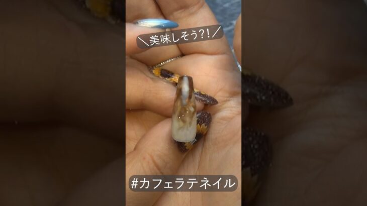 【秋ネイル】セルフでもサロン級！カフェラテネイルの作り方💅｜tsukimi nail #セルフネイル #ネイル #shorts #カフェラテネイル