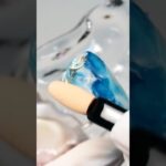 【大理石ネイル】透け感ブルーで奥行きアート｜ジェルネイルのやり方｜ニュアンスネイル カラージェル
