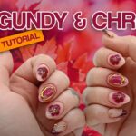 Autumnal Burgundy & Gold Chrome Nail Art Tutorial 🍷💅🏼