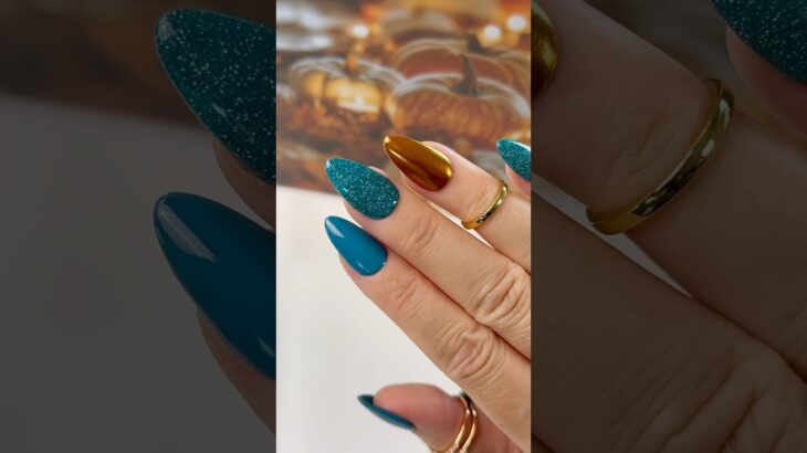 🩵🍂✨💅🏻 #nails #nailart #nailgelart #naildesign #nailtech #nailinspo #fallnails #chromenails