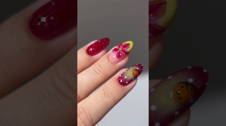 🥀🍂🐞 blooming fall aura #nails #nailart #naildesign