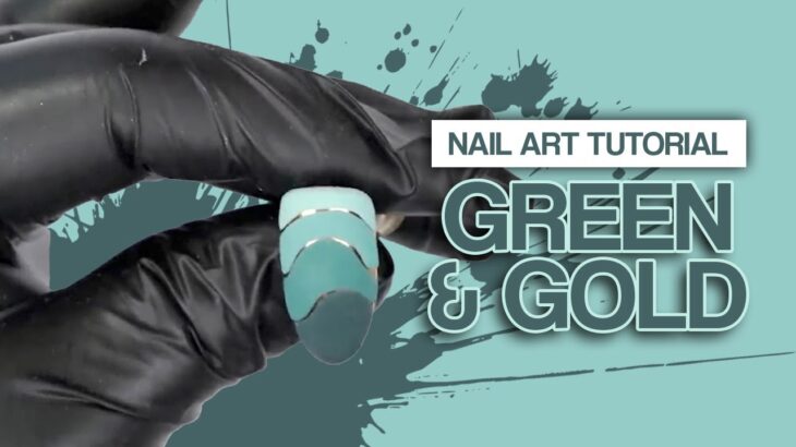 Embossed Green + Gold Nail | Classy Nail Art How To 💚💛