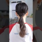 ただのポニーより簡単可愛いポニーテール✨#簡単アレンジ #セルフアレンジ #hairstyle #hair #ミディアムヘア #髪型 #まとめ髪 #大人カジュアル #大人かわいい