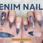 denim nails👖･:*+ デニムネイルのやり方⛓️ Denim Nail Art Tutorial♡