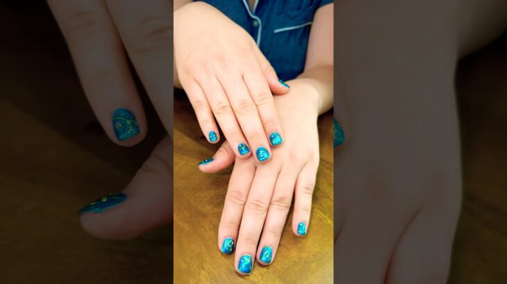 GEL MANICURE|GALAXY BLUES🌌#nails #naildesign #nailart #nailtech #nailtutorial #shorts #nailpolish