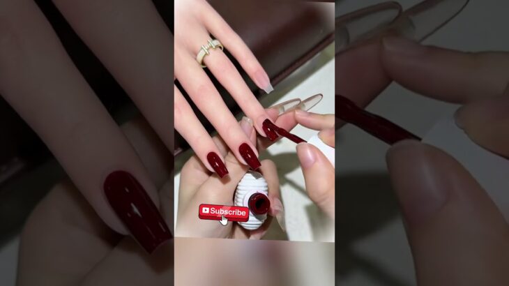 Apply gel polish nail simple at home #nailart  #nails