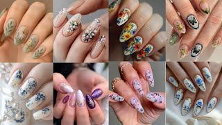 Beautiful Floral print New Nail Art Design | Nail Art Compilation