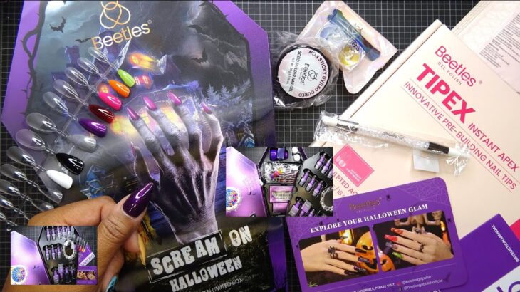 Beetles Gel Polish Scream On Halloween Limited Edition Box Unboxing, Swatches, Nail Design & 10% Off