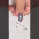 EASY nail art designs with safety pin #viral #art #shorts #naildesigns #diy #artist #nails