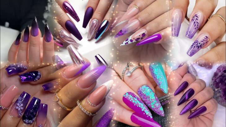 Elegant Purple nail art  | Purple nail polish #nails #nailart
