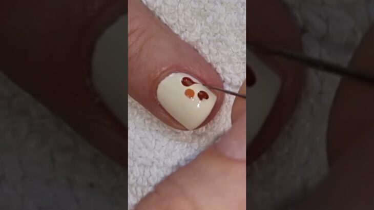 Fall Nail Art 2025 | Drag Marble Autumn Flower Nails Tutorial | #naildesign