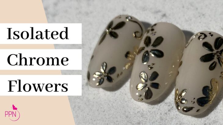 How-To Isolated Chrome Flowers| Japanese Gel Nail Art