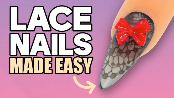 Lace Nail Art Tutorial | Easy Gel Nails with Stamping + Charm Accent