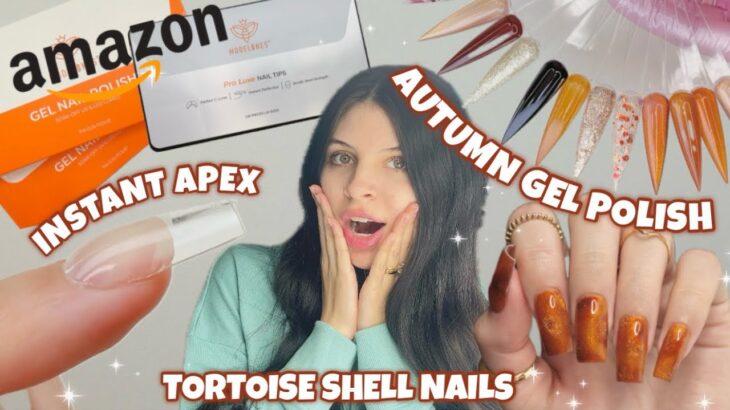 MODELONES PRO LUXE INSTANT APEX NAIL TIP APPLICATION +AUTUMN GEL POLISHES | TORTOISE SHELL NAIL ART