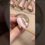 DAISOのジェルネイルでラテアートデザイン☕️#ジェルネイル #セルフネイル #ネイル #nails #nailart