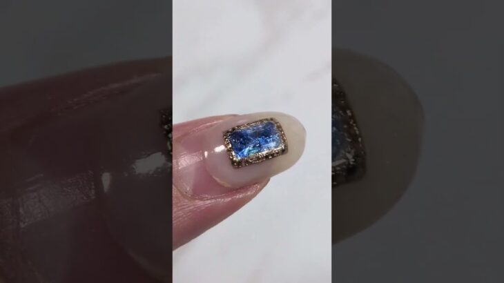 Real💫jewelry💎1ヶ月経ってもカット面綺麗です🫣🤍#ジェルネイル #メンズネイル #jewelry #手描き #宝石#nailart #nails #naildesign