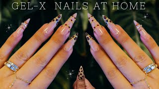 DIY Animal Print GEL-X Nails 💅 | Easy Step by Step Nail Art Tutorial at Home ✨
