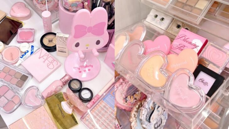 ASMR MAKEUP & ORGANIZING VANITY ✨️ Satisfying video 🎀