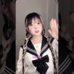 ぼちぼち学校始まってると思うから制服ヘアアレンジした🎐🩵みんなは夏休み何したのー！#制服#ヘアアレンジ#スクールへア