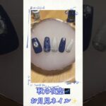 秋の夜空🌌お月見ネイル✨#セルフネイル #ジェルネイル #お月見ネイル