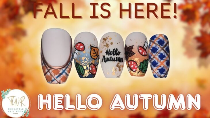 Hello Autumn Nail Art 🍂 Fall Nail Designs 2025 | Easy Gel Polish Autumn Nails Tutorial