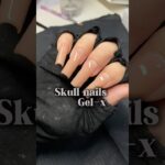 💀🖤 #explore#halloween#naildesigns#nailart#nailtech#nails#gelxnails#gelx#blacknails