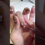 秋色小花柄ニュアンスネイル