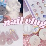 ［nail vlog🐰］うるうるマグネット大量購入🫶ネイルサンプル作るよ💅🤍大人気のマグも入荷…🥳🎀