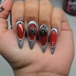DIY GOTHIC GEL-X NAILS AT HOME | STEP BY STEP NAIL ART TUTORIAL 🖤❤️