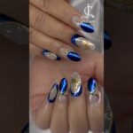 Chrome and linework design 🫰✨ #nails #nailgelart #naildesign #nailartheaven