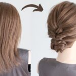 [ヘアアレンジ ミディアム] 三つ編みで作る結婚式にオススメのまとめ髪/[Medium Hairstyle] Recommended Wedding Updo with Braids