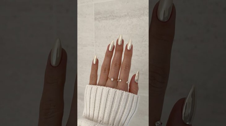 nail inspo | Vanilla Chrome Nails 🍦 | #nails #nailinspo #nailart