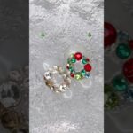 簡単にできる！クリスマスリースネイル キラキラ ラインストーン