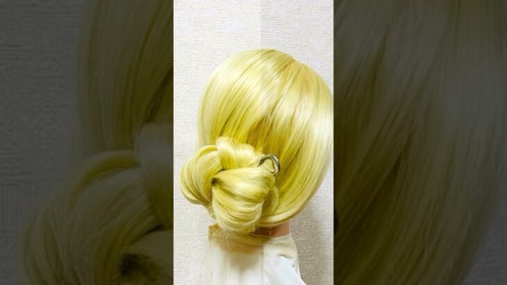 簡単ヘアアレンジ 学校ヘアスティック三つ編みまとめ髪 School Hair Stick Arrangement #簡単ヘアアレンジ #backtoschool #学校 #shorts #short