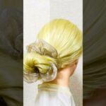 簡単ヘアアレンジ 学校シュシュまとめ髪シニヨン IDOL HAIR #簡単ヘアアレンジ #backtoschool #学校 #shorts #short