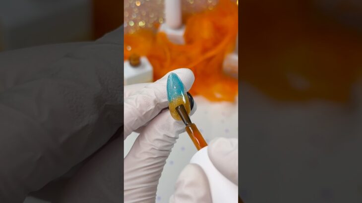 🫶🧡🩵✨ #nails #nailgelart #nailart #simplenails #naildesign #nailtech #nailtutorial #nailinspo
